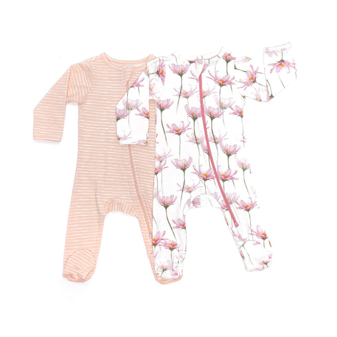 organic-footie-pink-petals-norani-baby - Sophia's Style -4